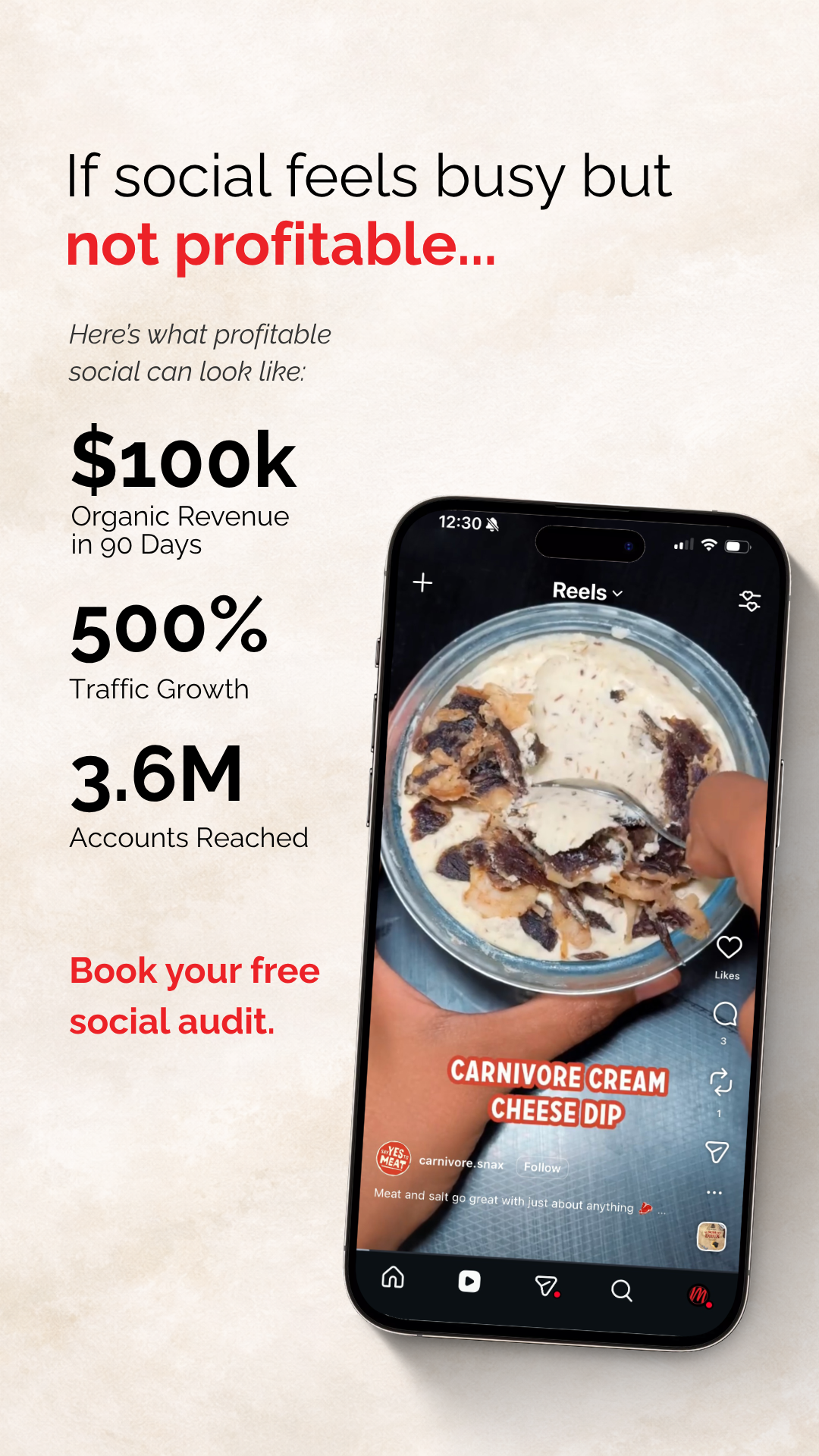 Software Facebook ad example 20: Book your free social audit