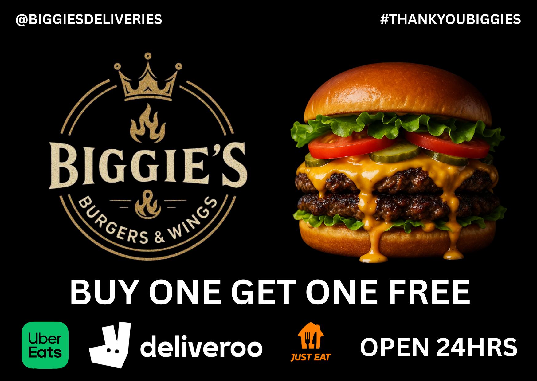 Apps Facebook ad example 34: Order Biggies Menu Delivery【Menu & Prices】| London | Uber Eats