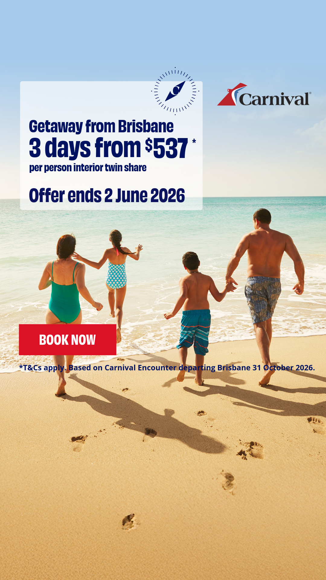 Travel Facebook ad example 6: Time to Escape 😎
