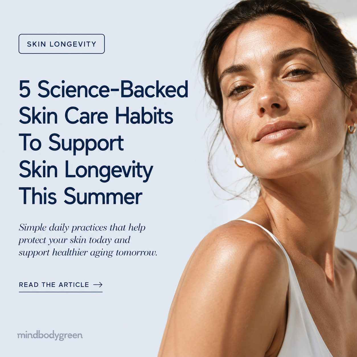 Wellness Facebook ad example 12: 5 Habits for Healthier, Longer-Looking Skin