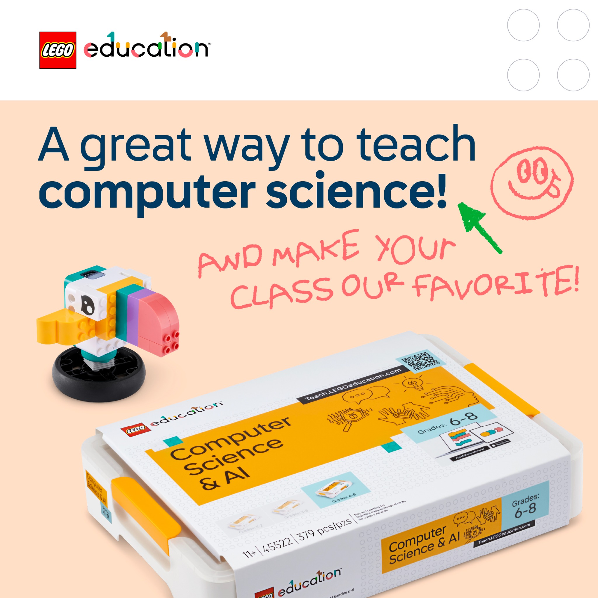 Kids & Baby Facebook ad example 39: LEGO® Education Computer Science & AI