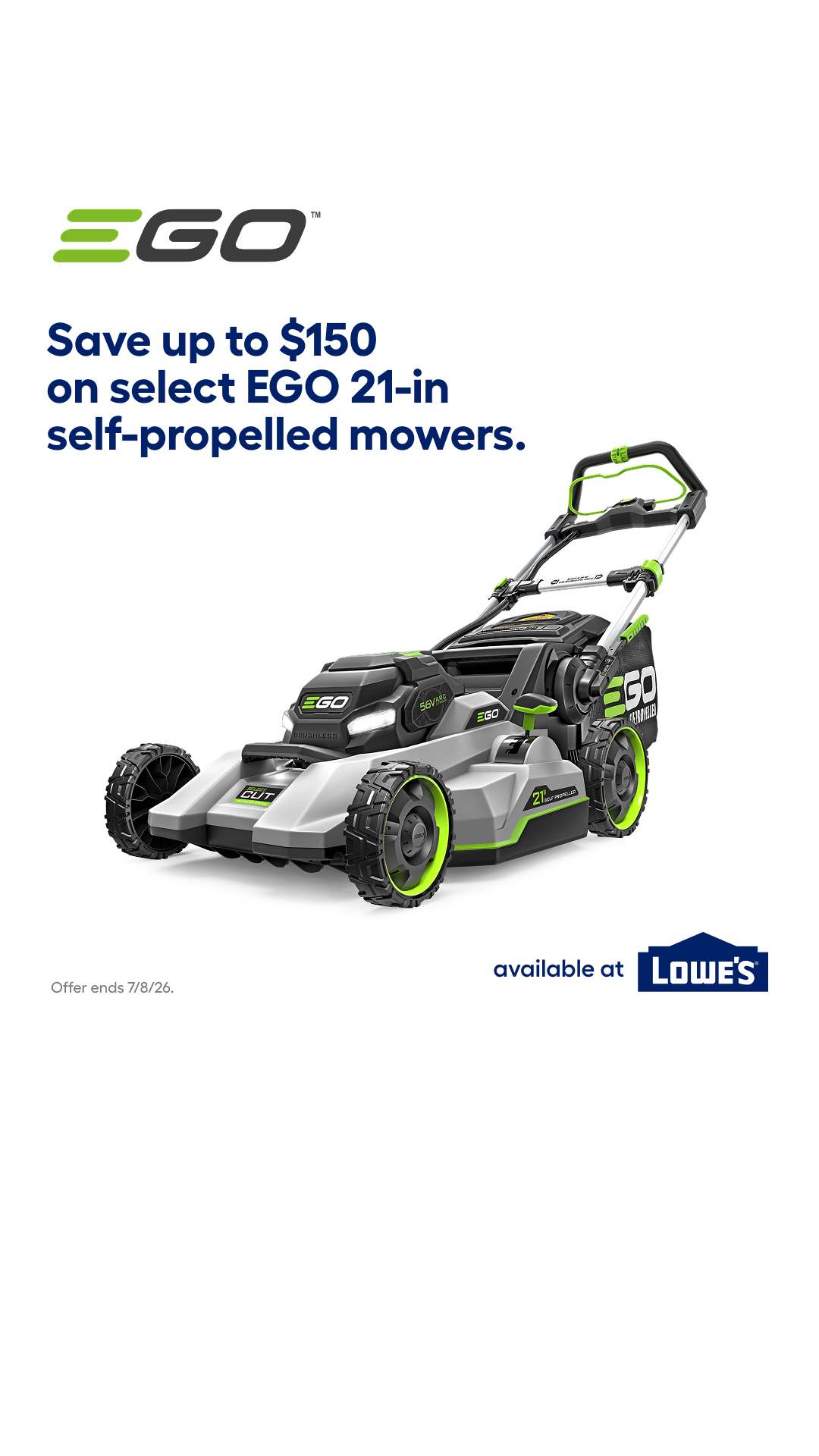 Home Facebook ad example 42: Save on EGO