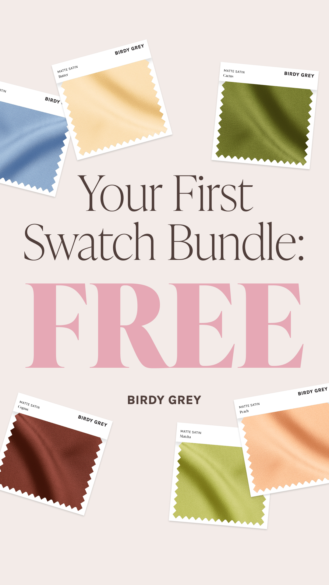 Weddings Facebook ad example 49: FREE SWATCHES FOR BRIDES!