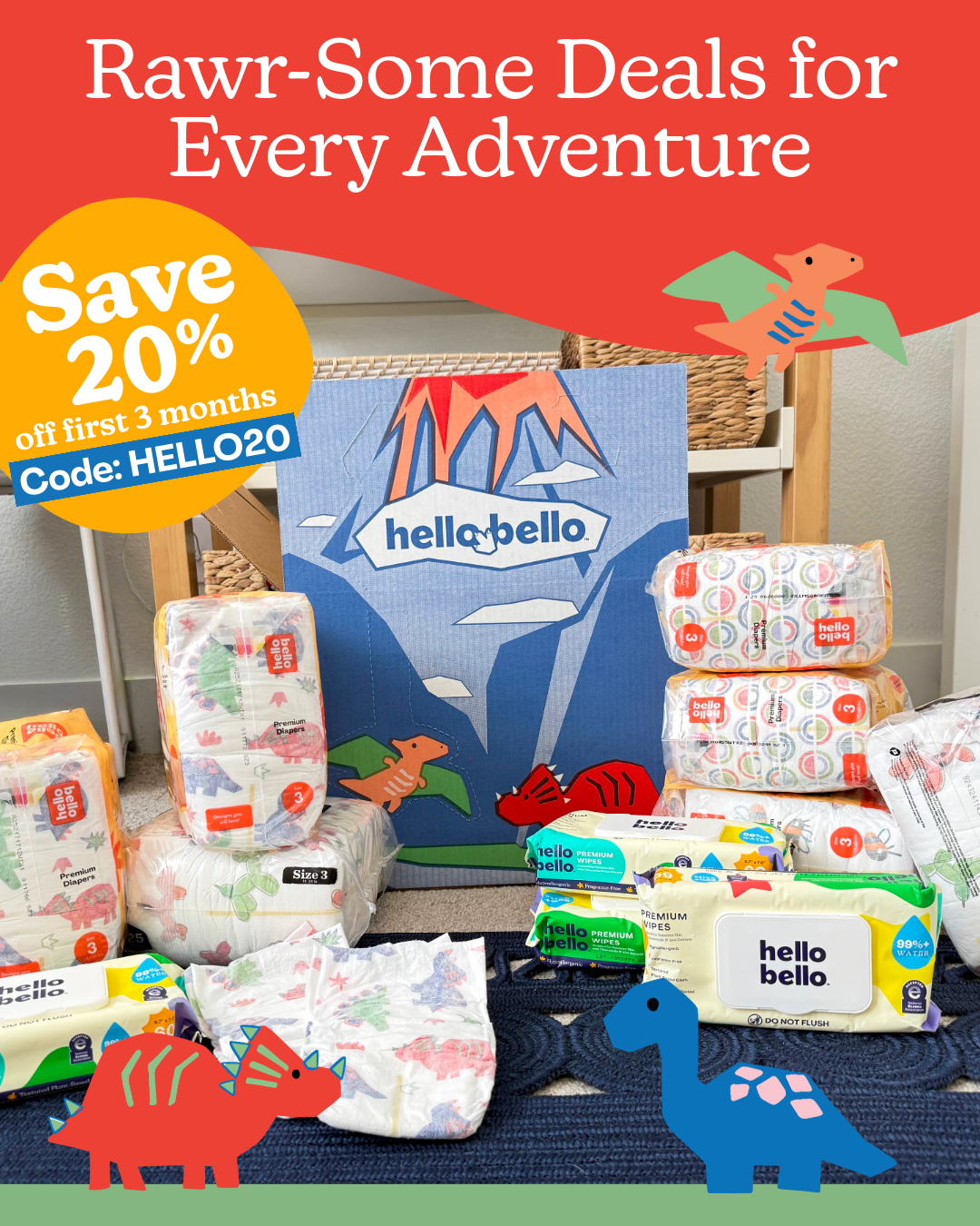 Kids & Baby Facebook ad example 34: Subscribe now & save!