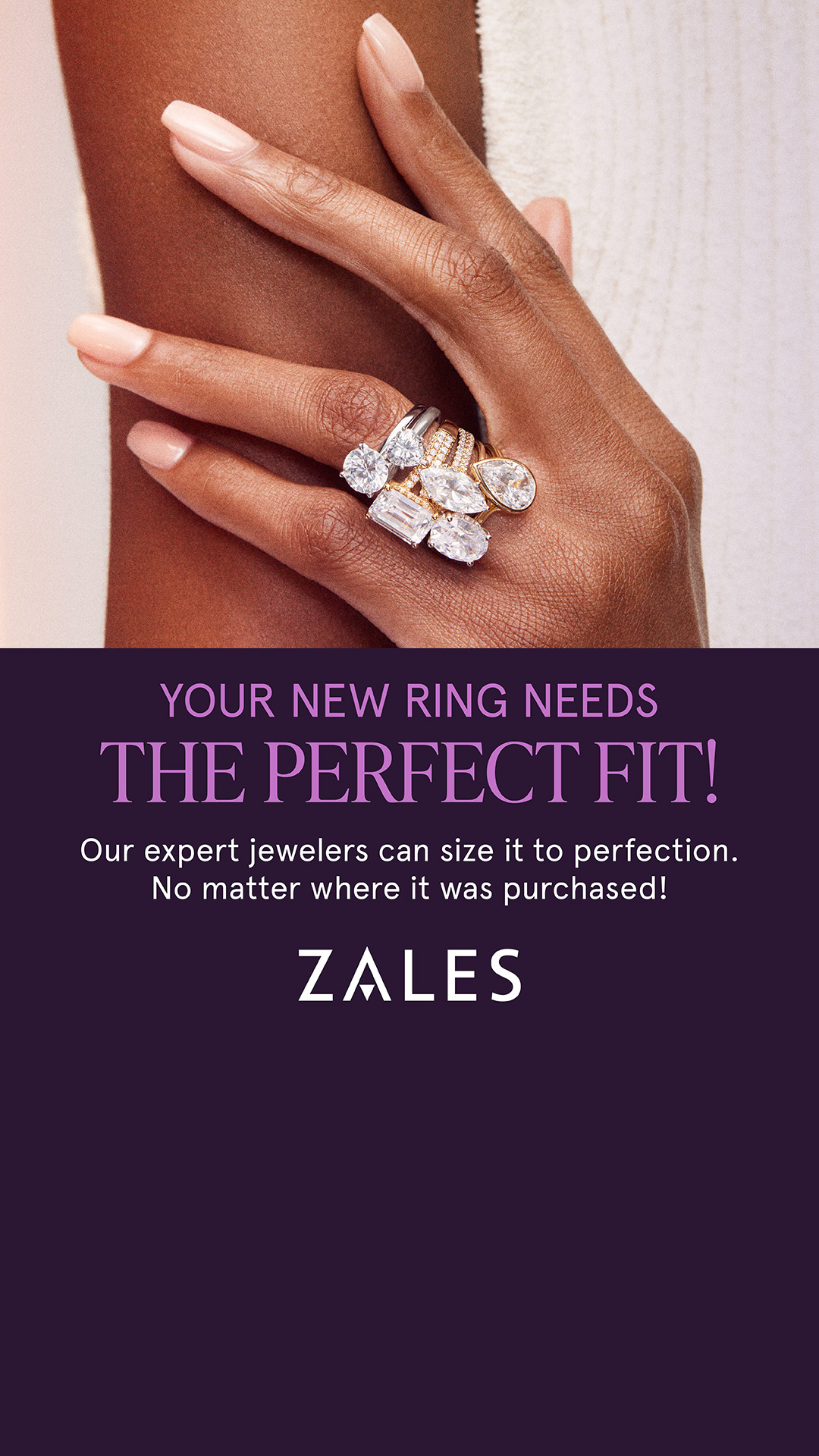Jewelry Facebook ad example 28: Perfect Fit, Every Time