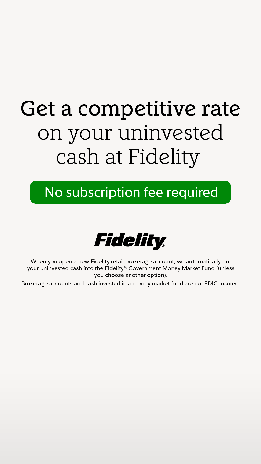 Finance Facebook ad example 44: Get more with Fidelity.