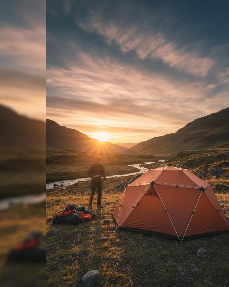 Camping ad creative example 1: Set up in 90 seconds.