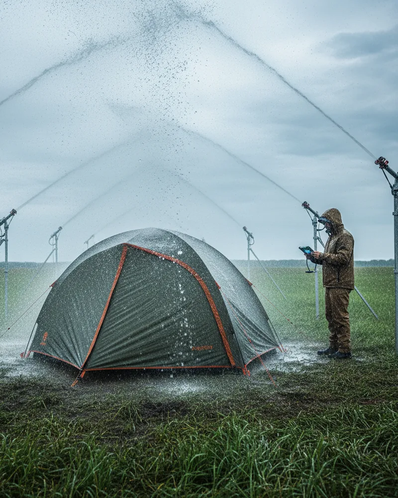 Camping ad creative example 3: Survives a real storm.