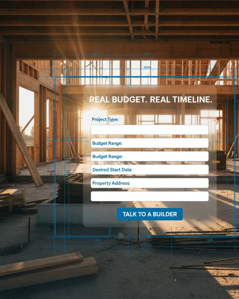 Construction ad creative example 3: Real budget. Real timeline.