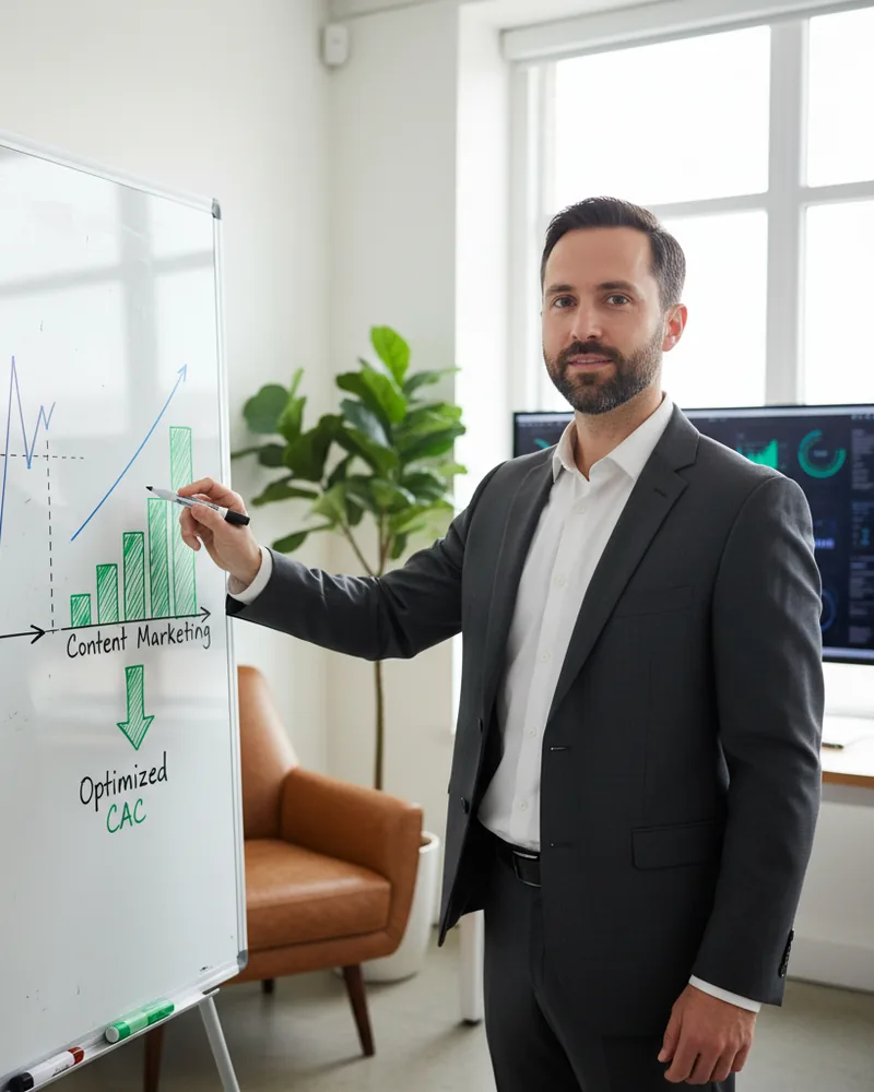 Consulting ad creative example 1: Stop guessing your CAC.