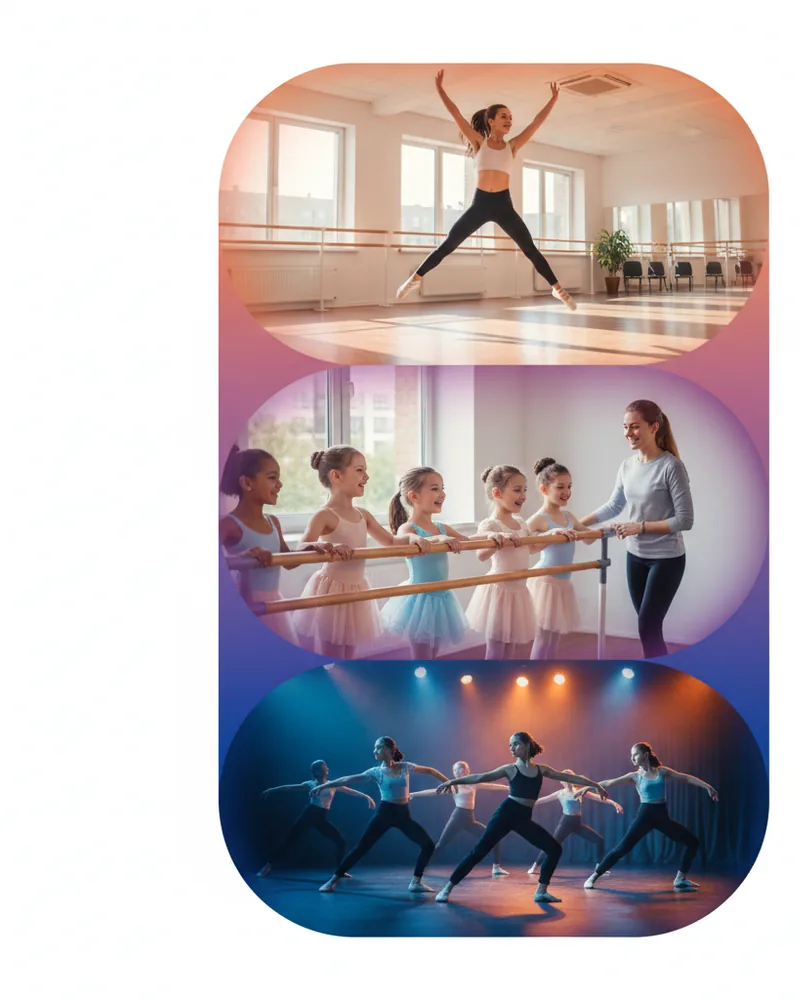 Dance Studios ad creative example 1: First class free. This week.
