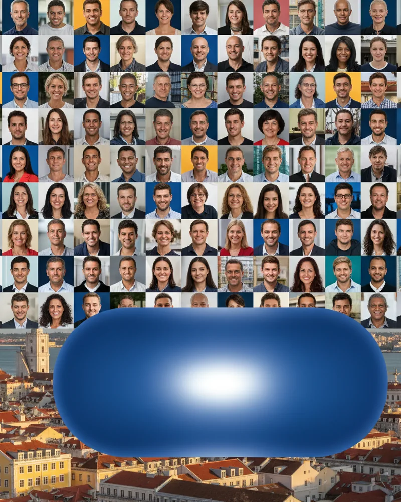 Events ad creative example 1: 60 speakers. 3 days. Lisbon.