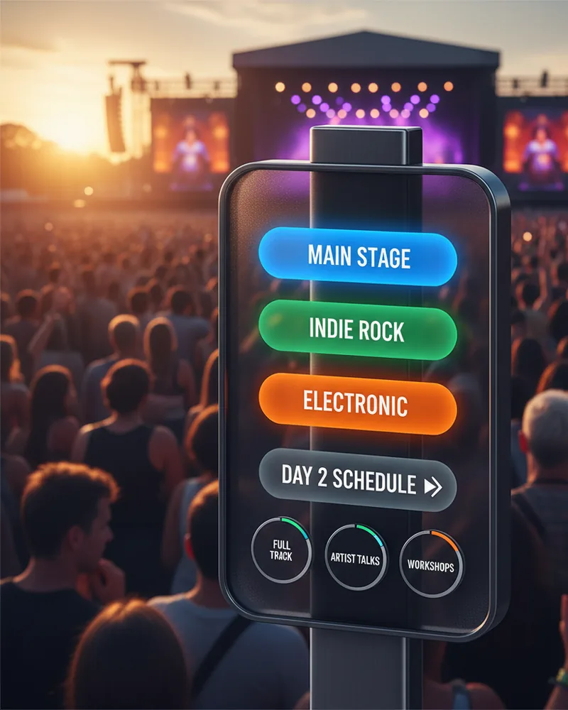 Events ad creative example 2: Day 2 schedule. Full track.