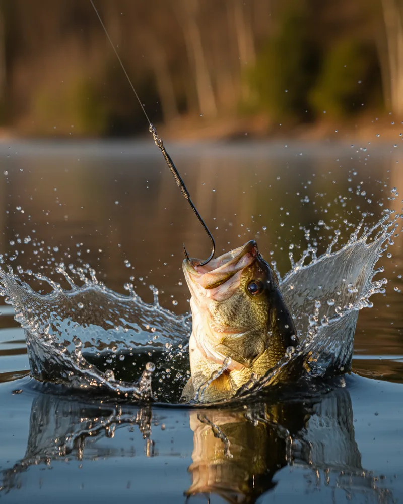 Fishing ad creative example 1: First cast. First fish.