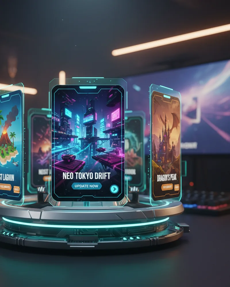 Gaming ad creative example 3: Free update. New map.