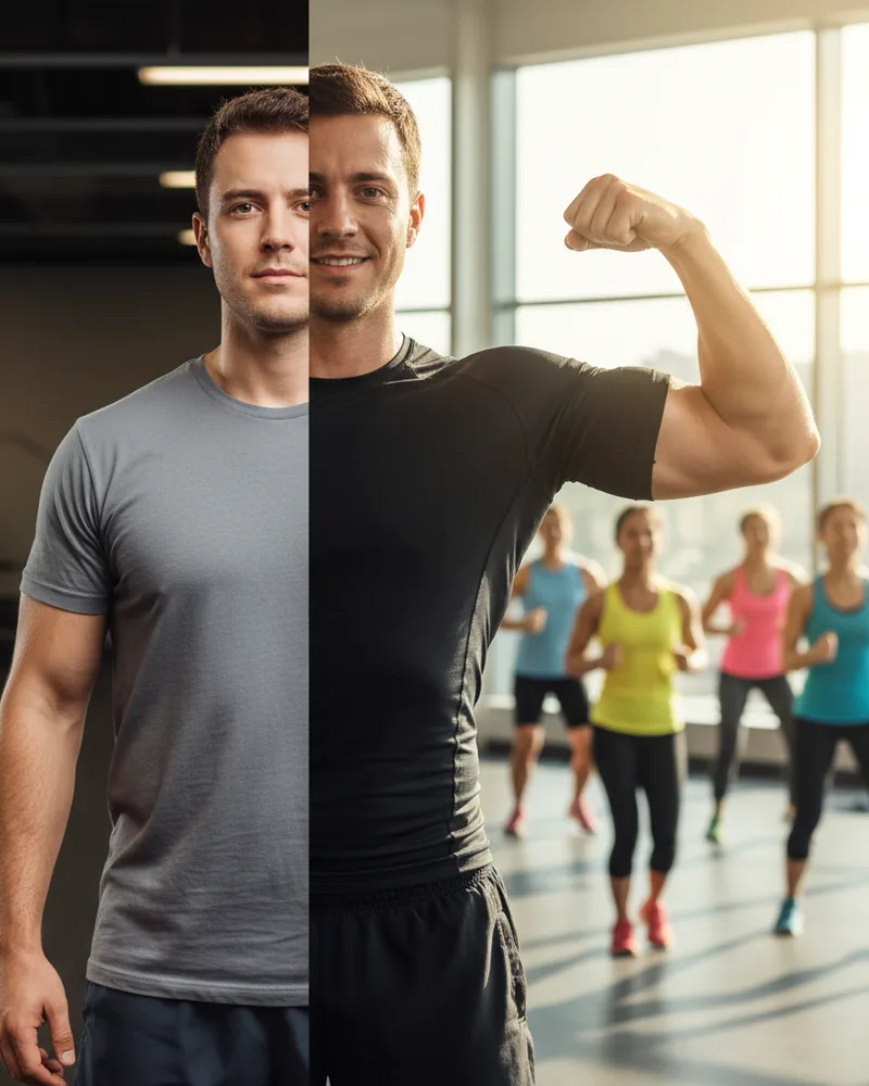 Gyms ad creative example 2: Real members. Real results.