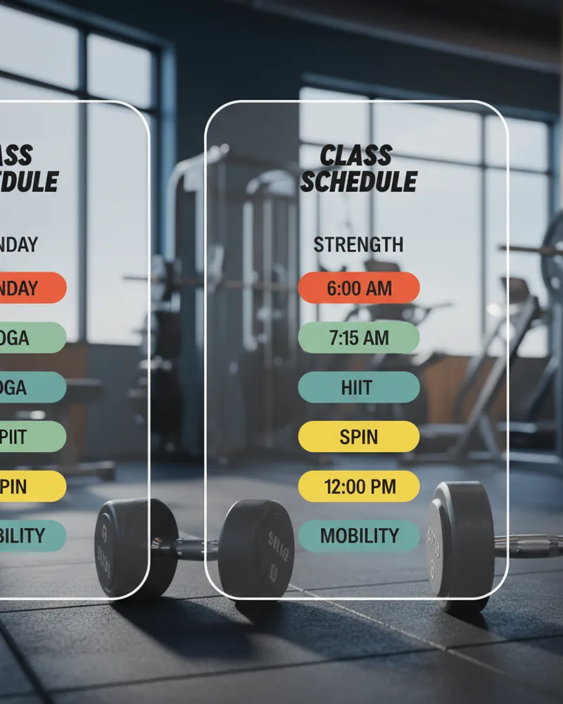 Gyms ad creative example 3: Strength class starts at 6.