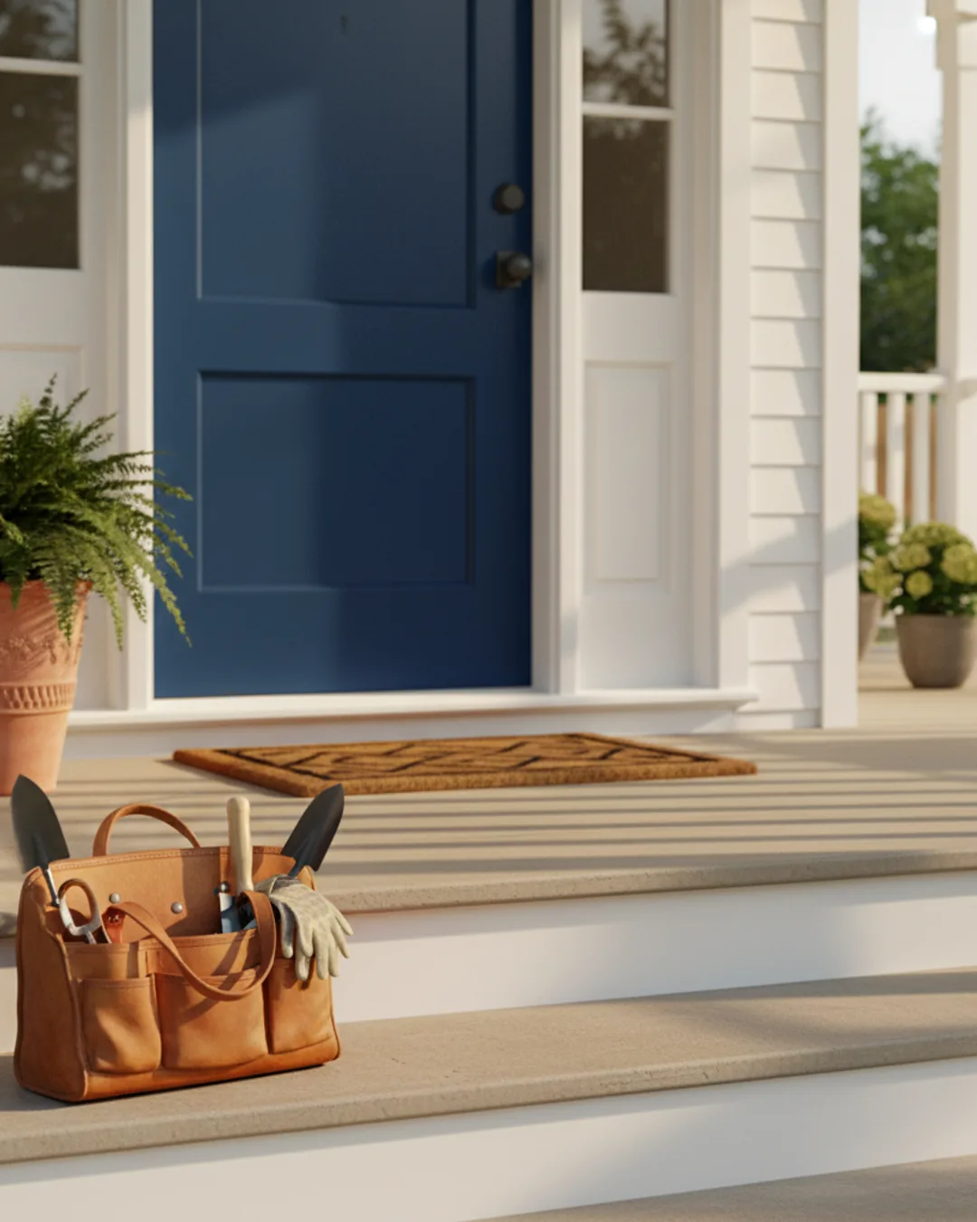 Three Coinis-generated home services ads on a workbench