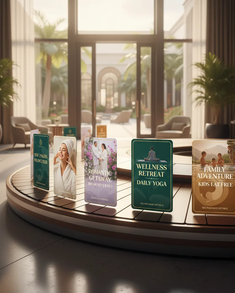 Hotels ad creative example 2: Stay 2. Spa included.