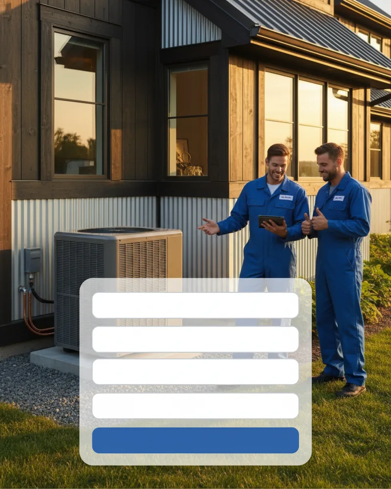 HVAC ad creative example 2: New install? Free quote.