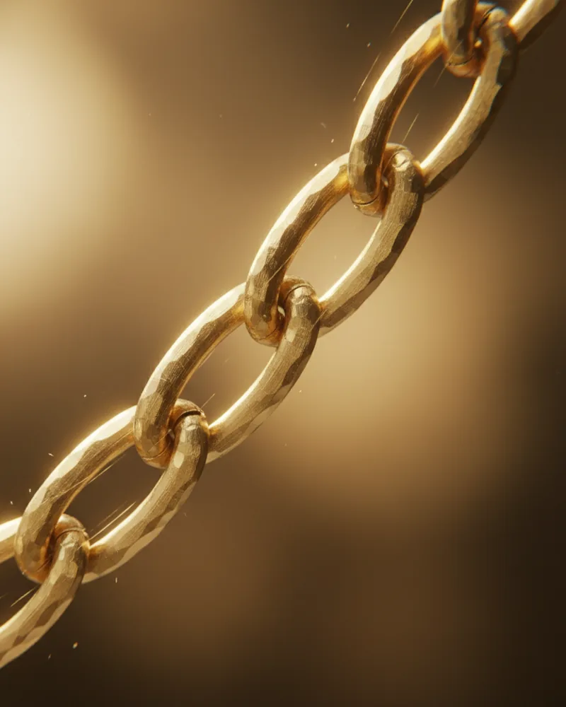 Jewelry ad creative example 1: The chain everyone keeps reordering.