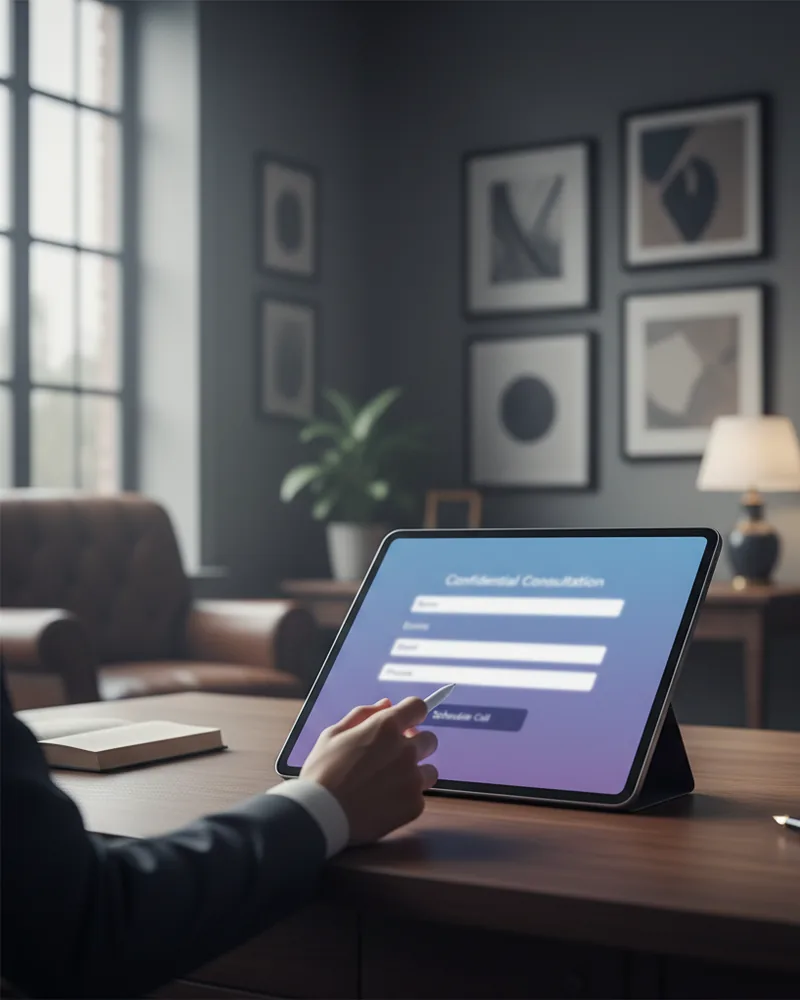 Law Firms ad creative example 2: Custody fight? Talk in private.