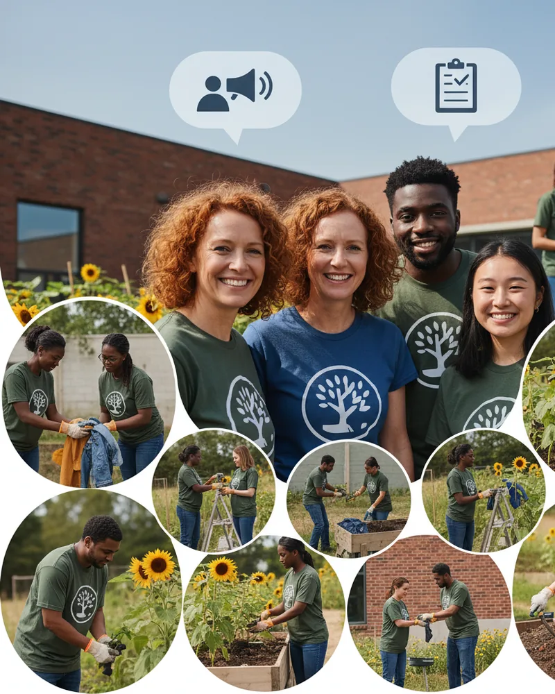 Nonprofits ad creative example 2: We need 12 volunteers Saturday.