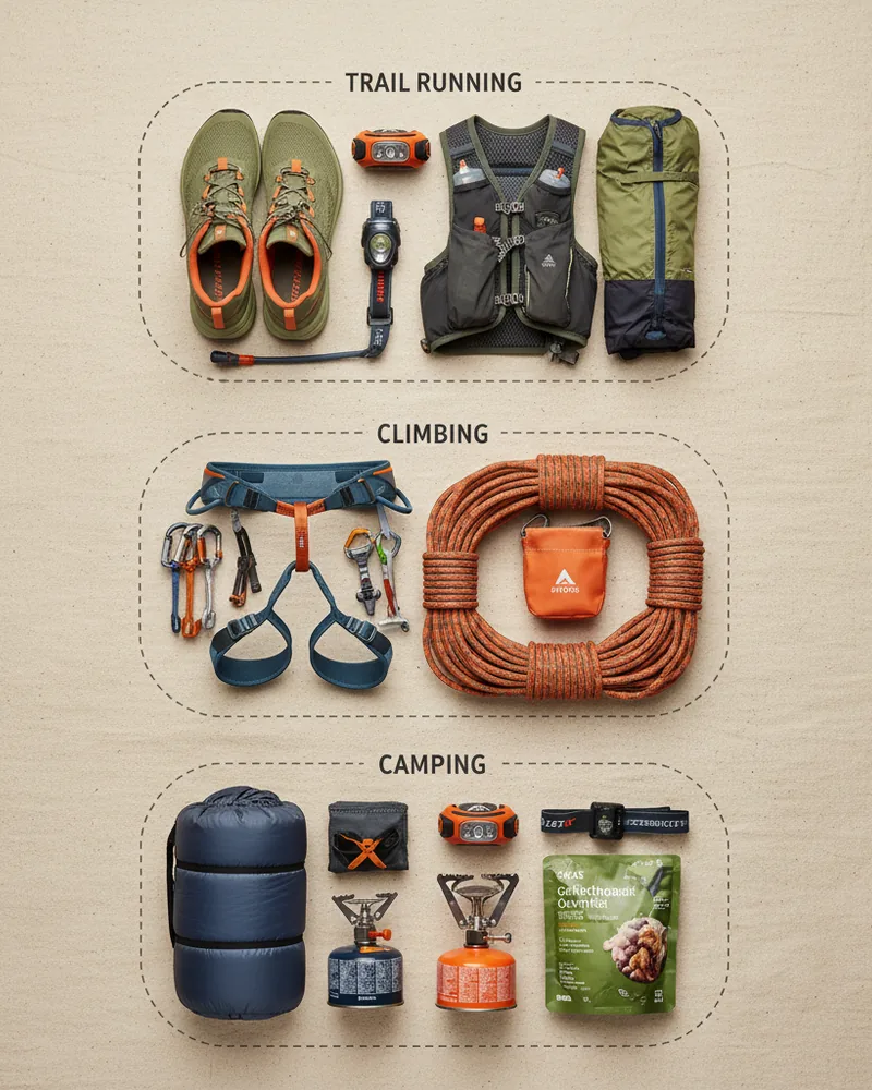 Outdoor Recreation ad creative example 2: Build your weekend kit.