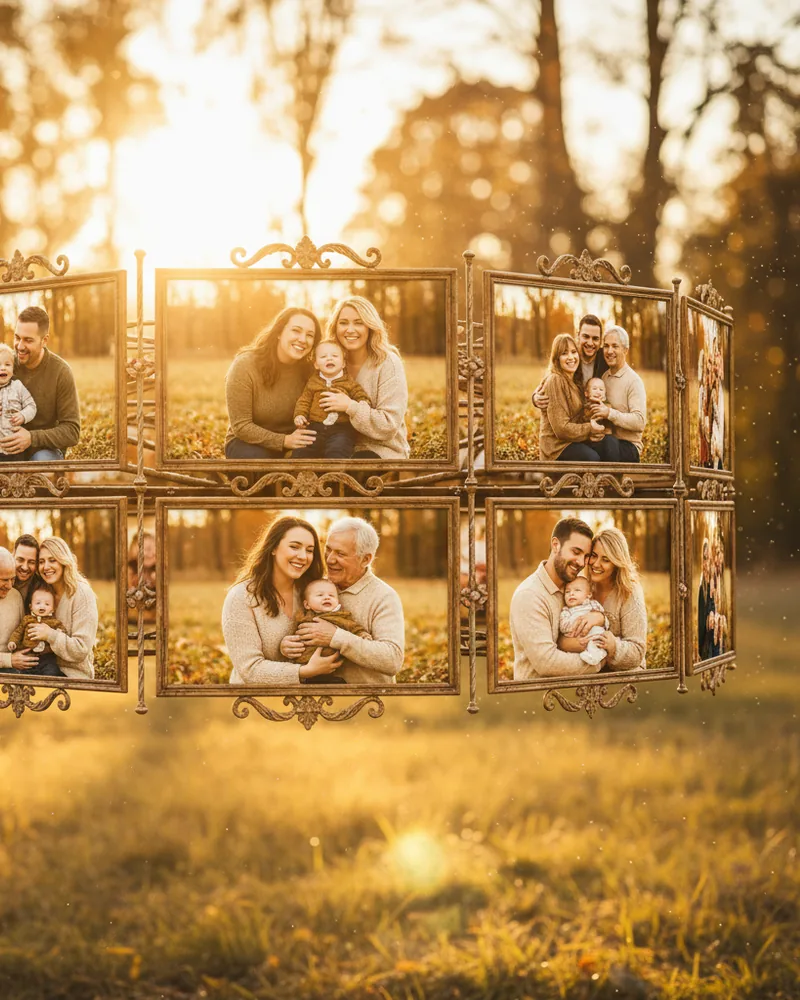 Photography ad creative example 1: Family minis. Fall light.