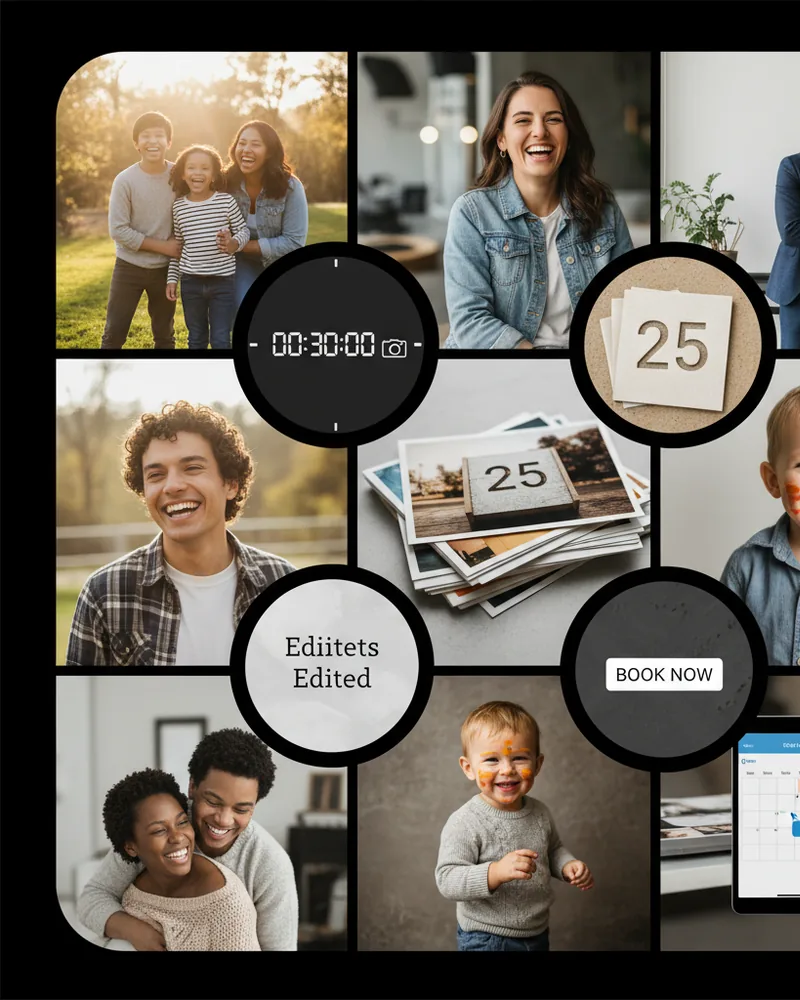Photography ad creative example 2: 30 minutes. 25 edited shots.