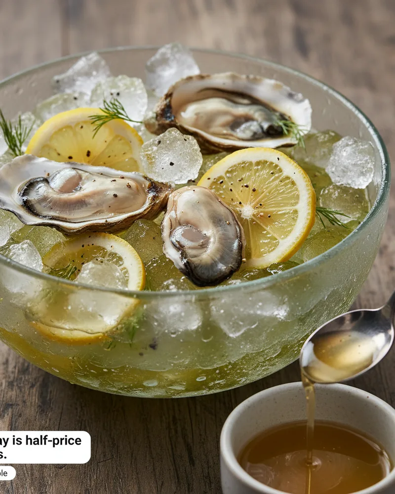 Restaurants ad creative example 1: Tuesday is half-price oysters.