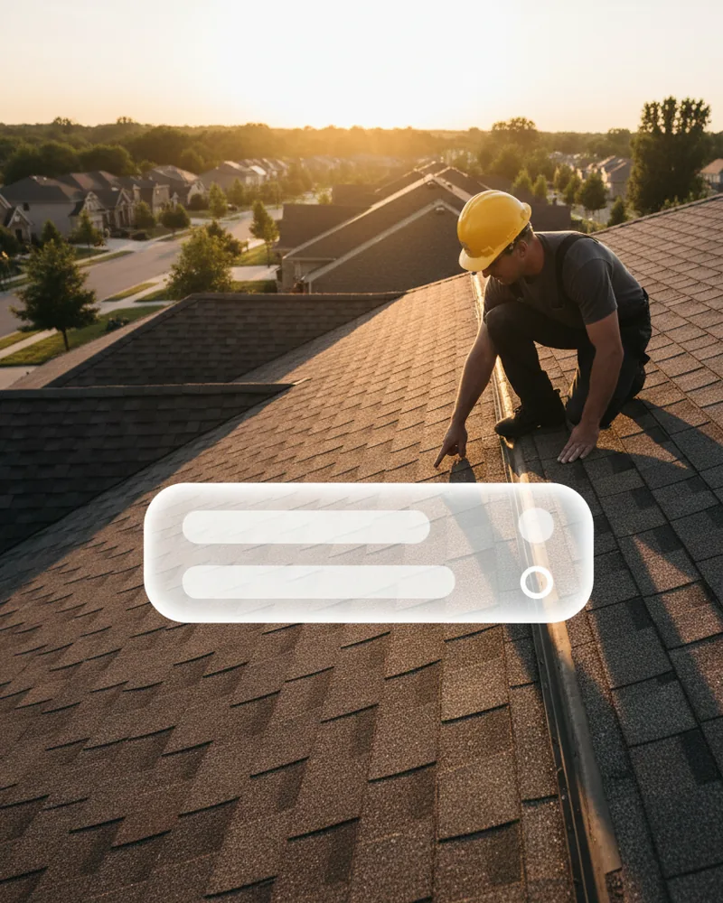 Roofing ad creative example 2: We help with insurance.