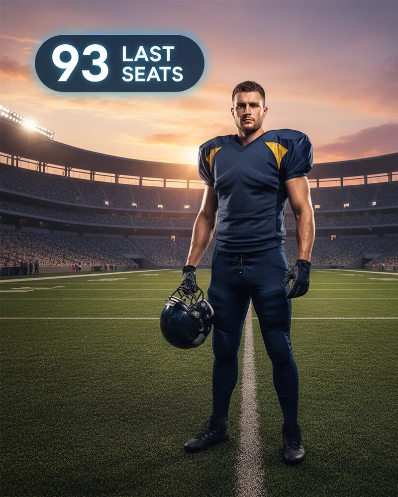 Sports ad creative example 1: Friday night. Last 100 seats.