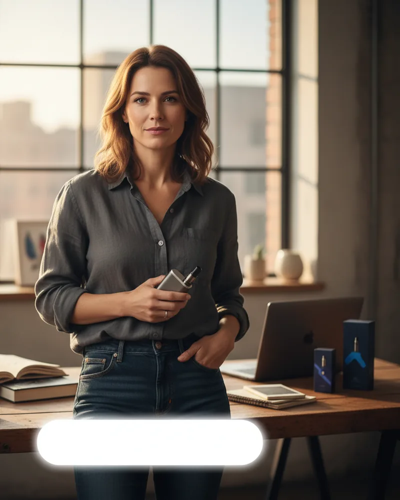 Vape ad creative example 1: Built by people who quit.