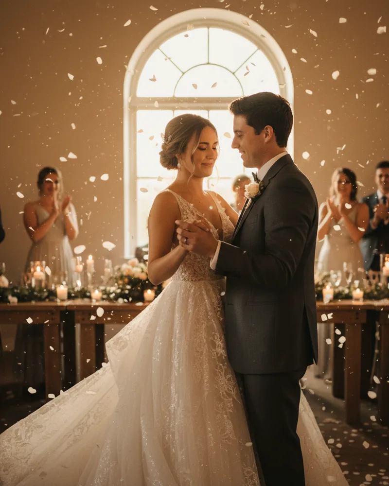 Wedding ad creative example 1: Real wedding. Real light.