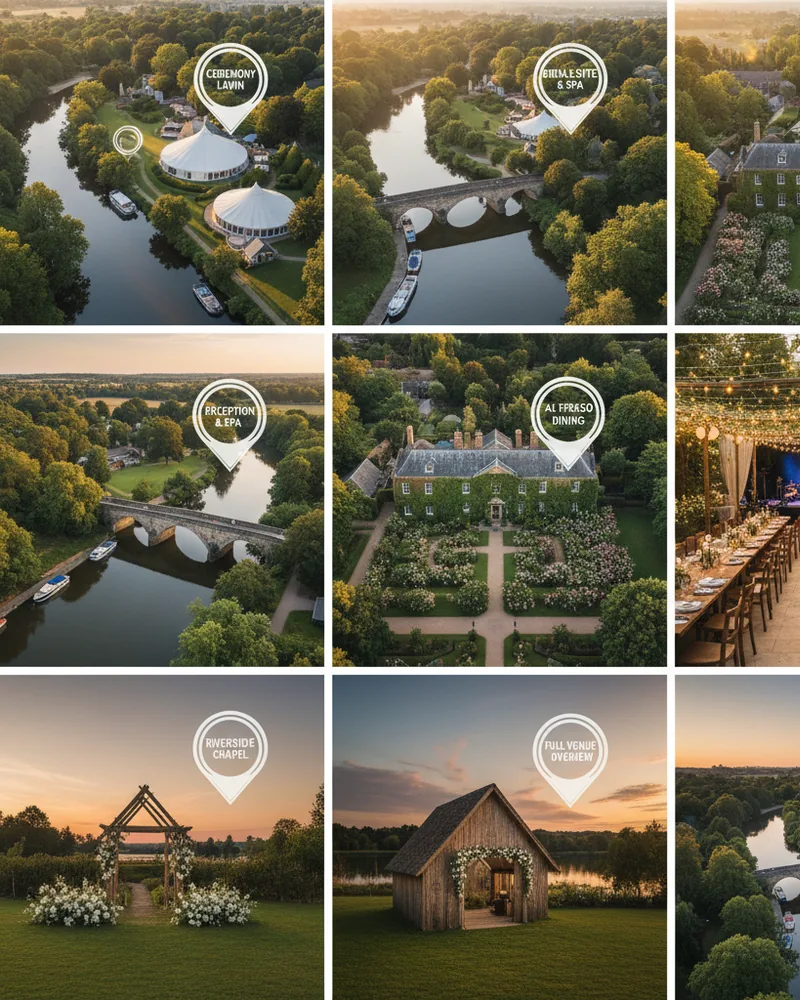 Wedding ad creative example 2: Tour our riverside venue.