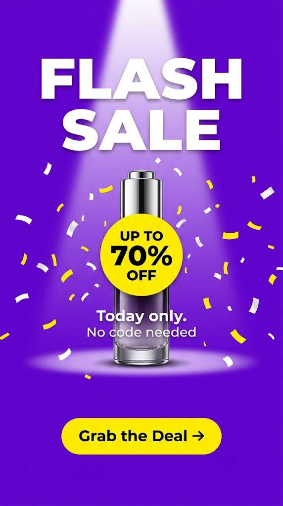 Flash sale ad