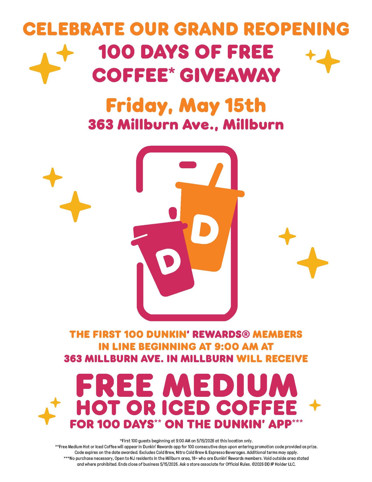 Food & Drink Facebook ad example 23: Millburn Runs On Dunkin'