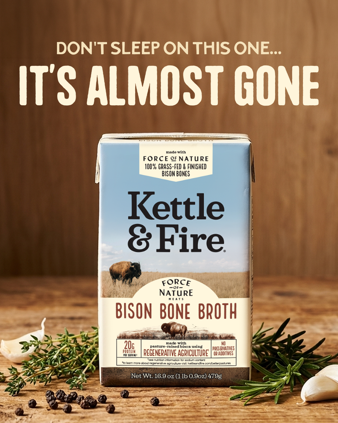 Food & Drink Facebook ad example 18: The highest protein bone broth we’ve ever made