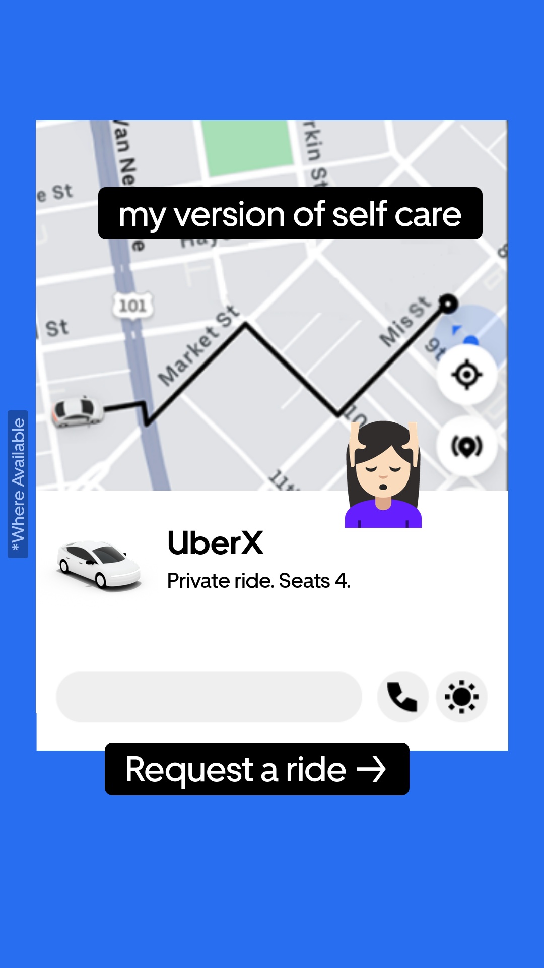 Apps Facebook ad example 19: Code: SA50UBER