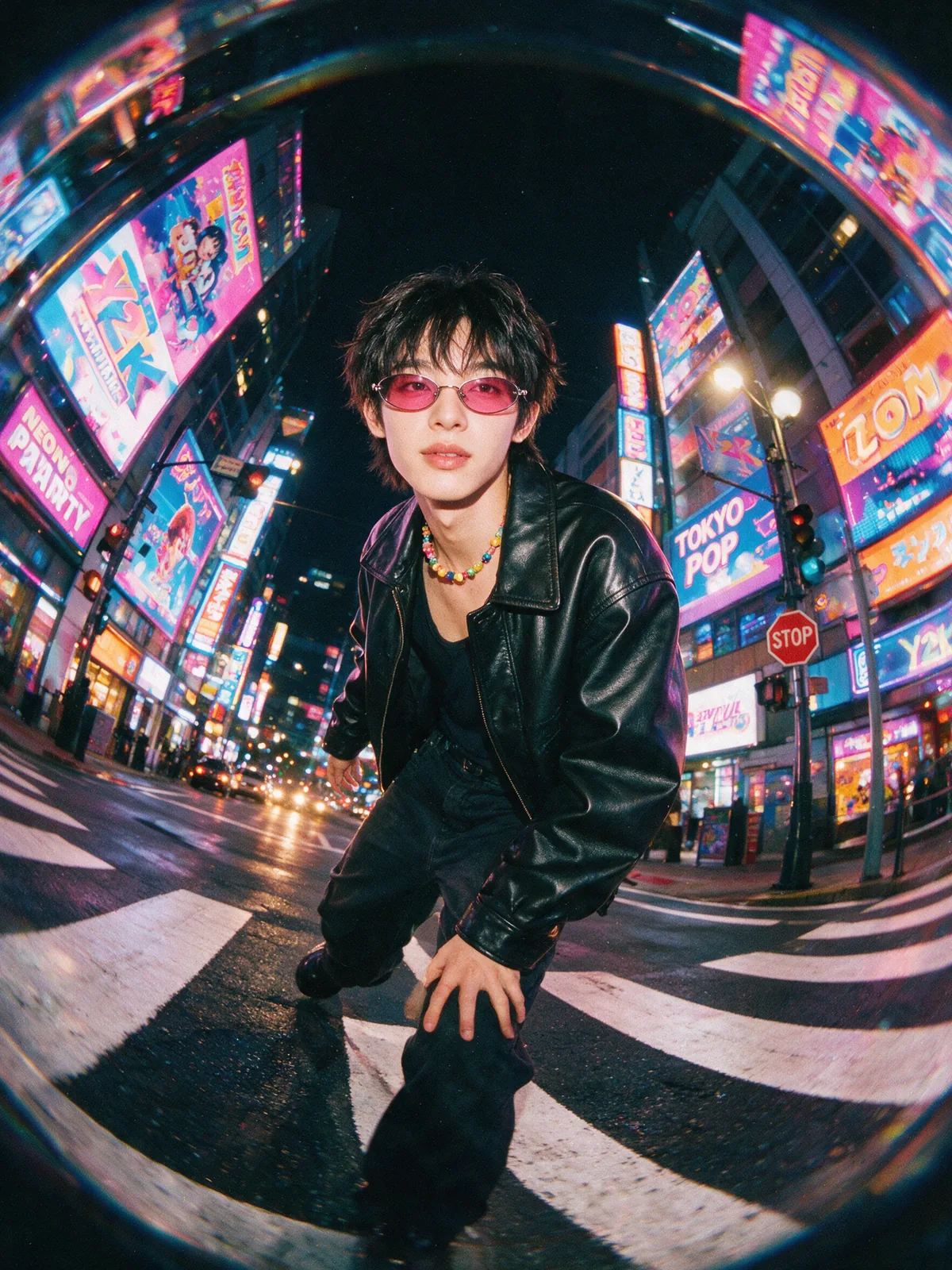 Seedream 5.0 Pro showcase: Y2K fisheye editorial