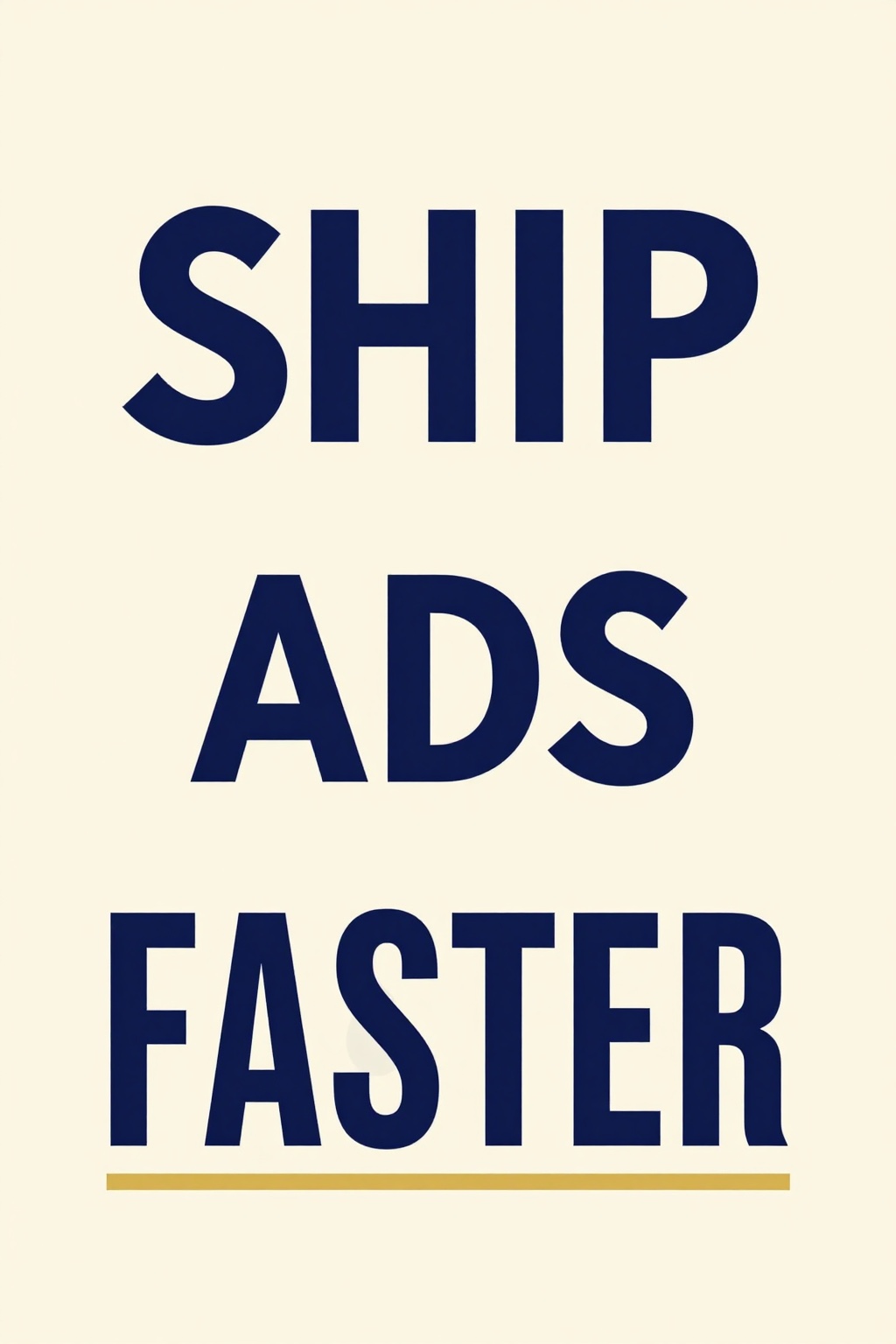 Legible type, on purpose.