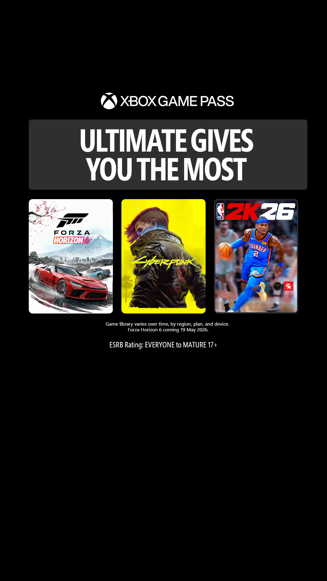 Entertainment Facebook ad example 50: XBOX GAME PASS ULTIMATE