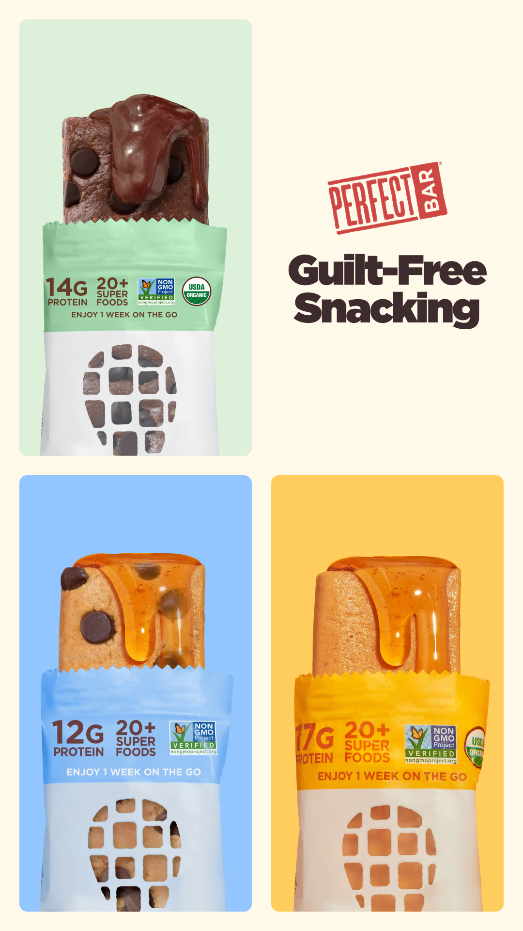 Food & Drink Facebook ad example 20: Protein Packed Snacking