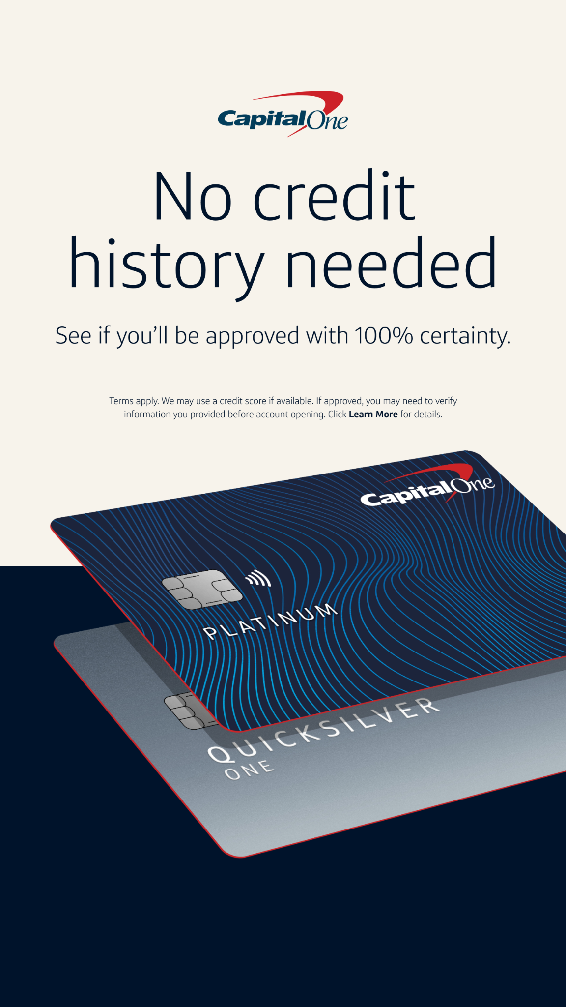 Finance Facebook ad example 18: No credit history needed