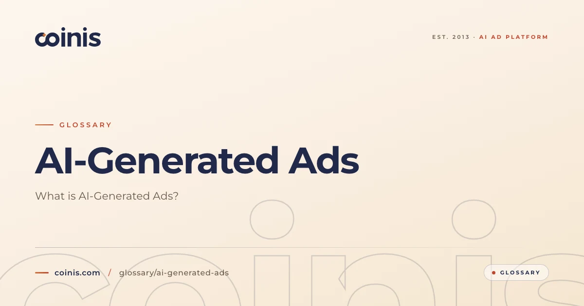 AI-Generated Ads: Definition, Formats & Workflow | Coinis