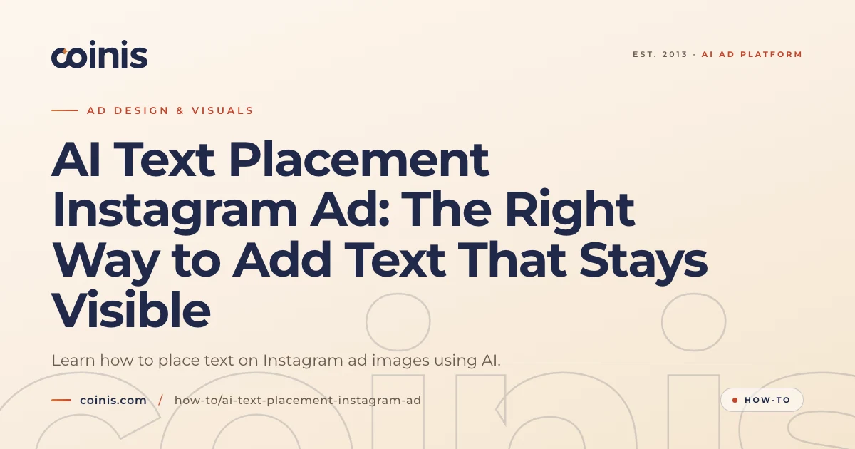 AI Text Placement Instagram Ad | Coinis