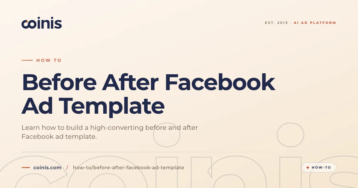Before After Facebook Ad Template | Coinis