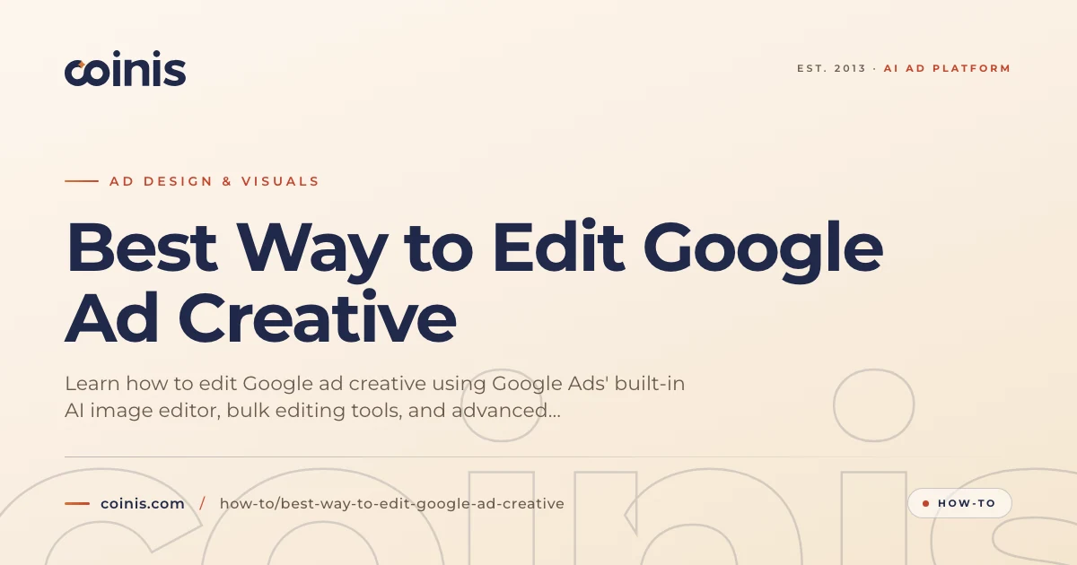 Best Way to Edit Google Ad Creative | Coinis