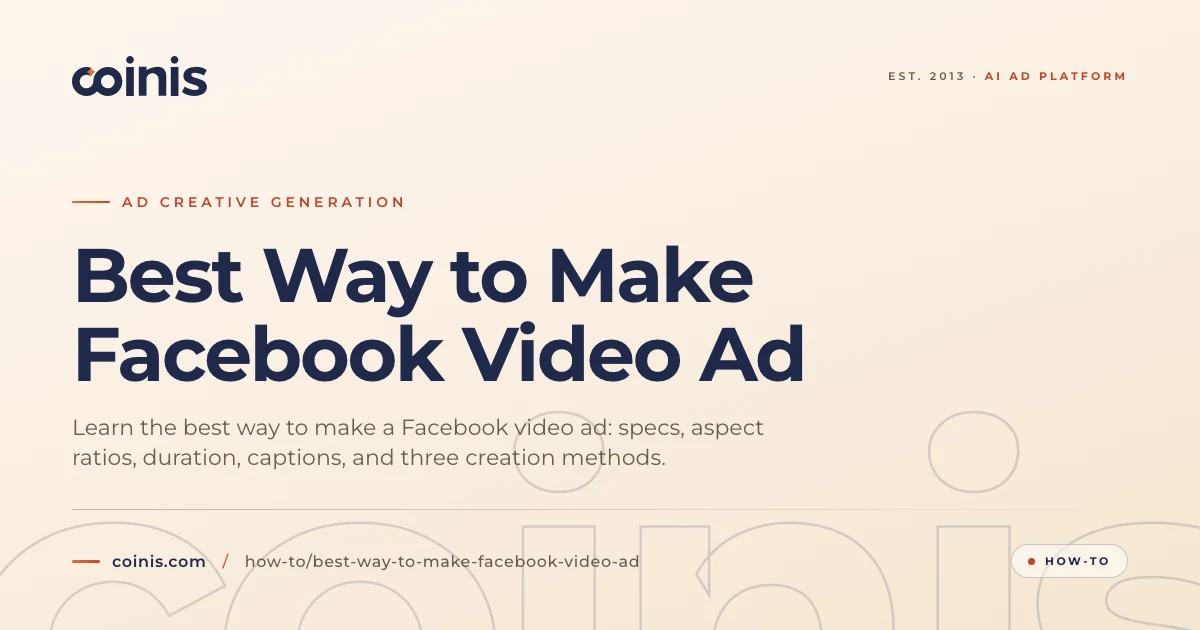 Howtobasic Ad Best Way to Make Facebook Video Ad | Coinis